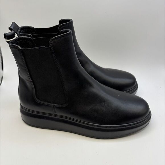 CAFENOIR Women Black Leather Ankle Boots EUR 40 UK 6.5 US 9 $270 MSRP - Picture 4 of 10